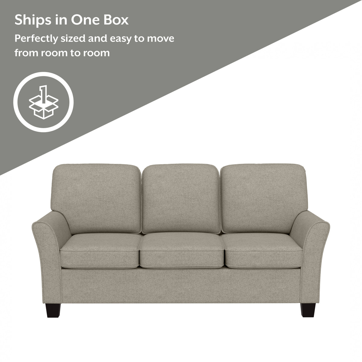 Greige Upholstered Sofa C7587