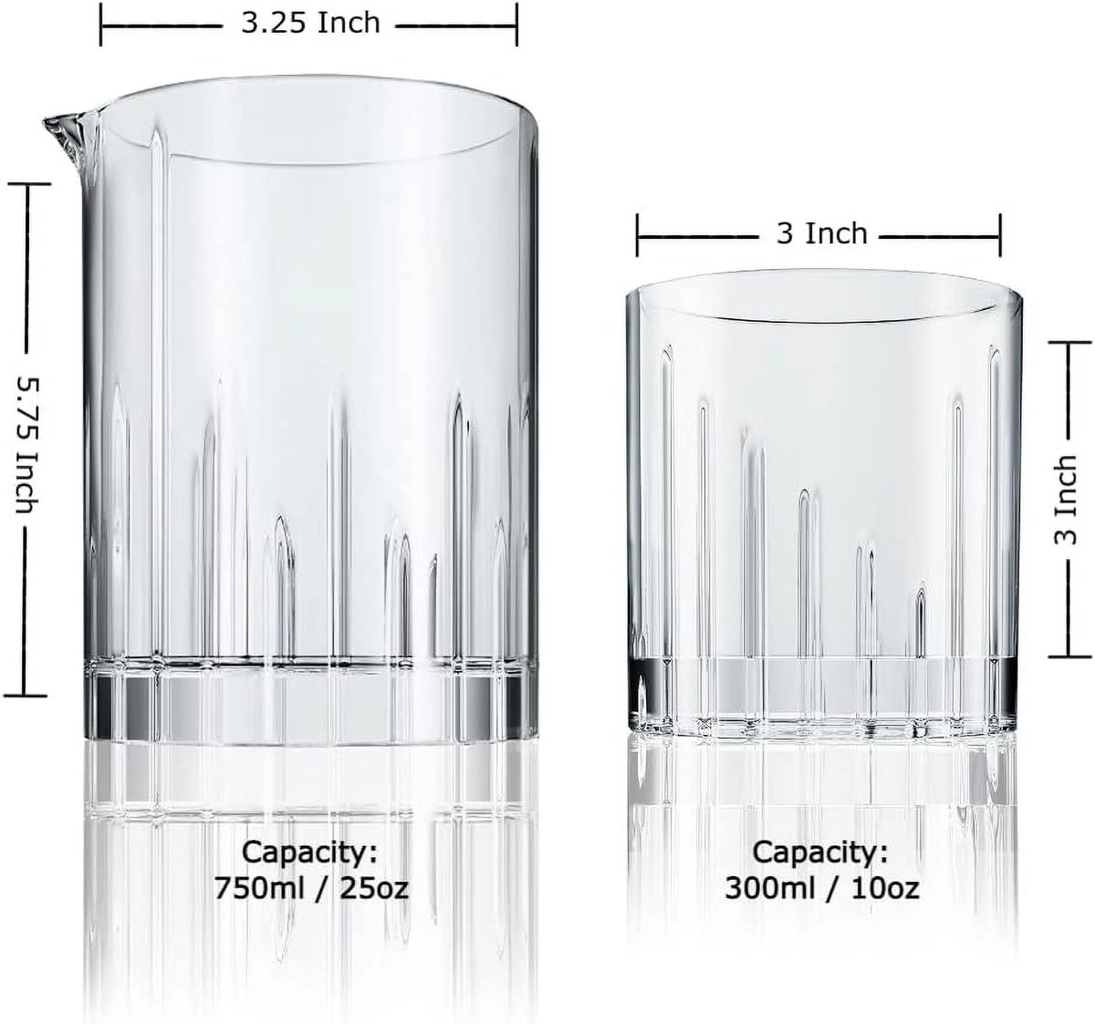 Spinning Crystal Glasses 7 Piece Set with Pitcher B810441