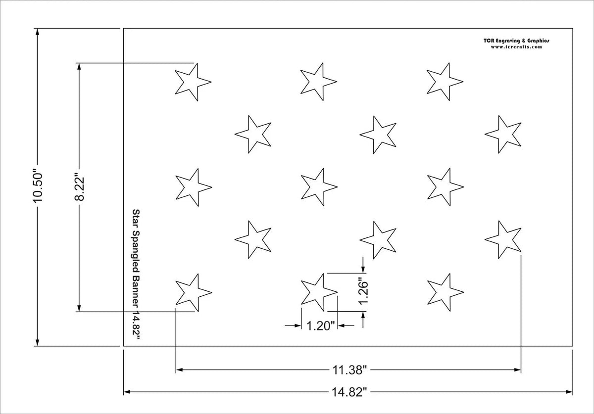 Star Field Stencil 14 Mil 10.5 x 14.82" Z7311