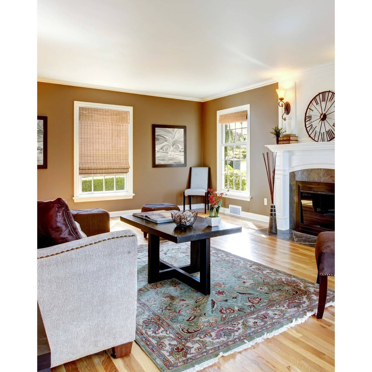 Cordless Bamboo Roman Shades 35 inch x 64 inch K519864