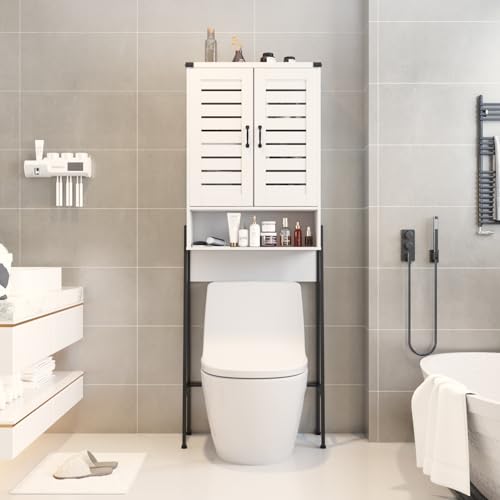White 2-Door Over Toilet Storage Cabinet U308295