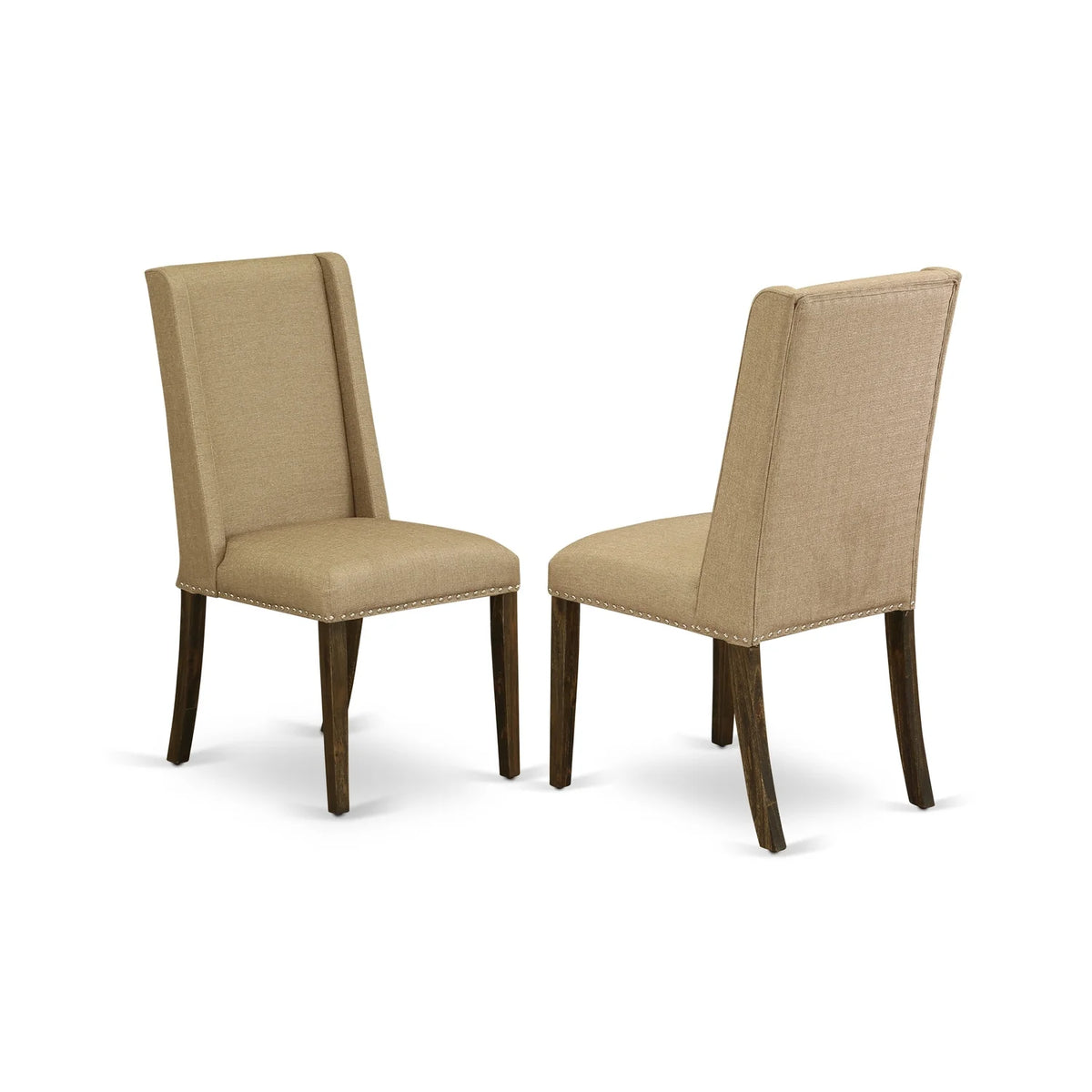 6-piece Wood Dining Set in Jacobean Brown/Dark Khaki C2471