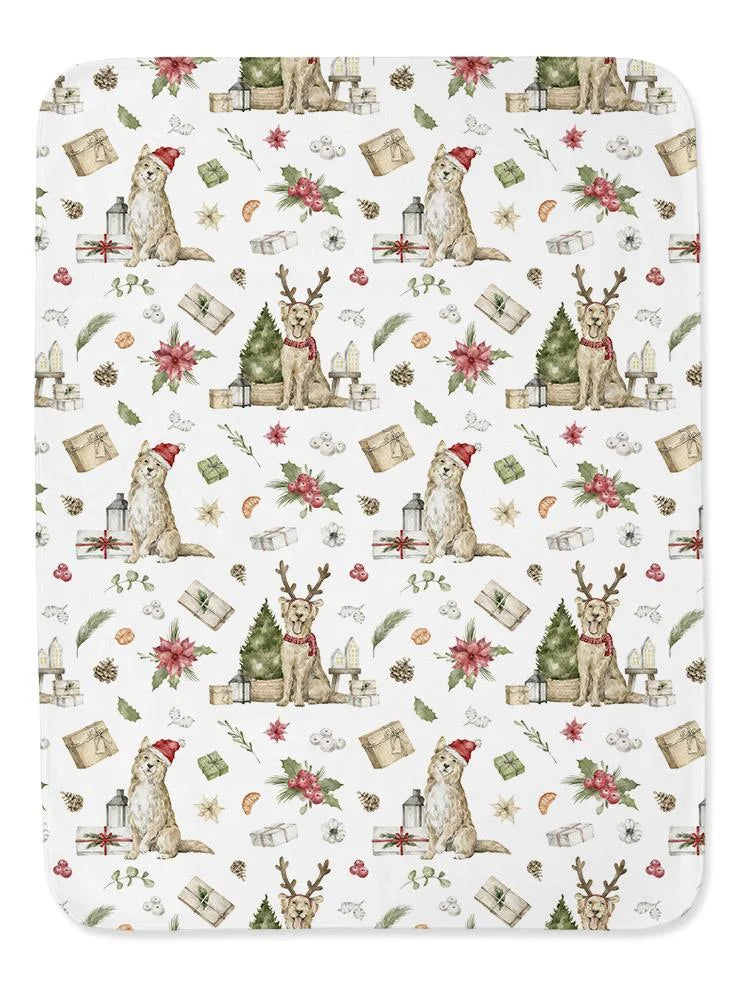 Sitting Christmas Dogs Blanket B79734