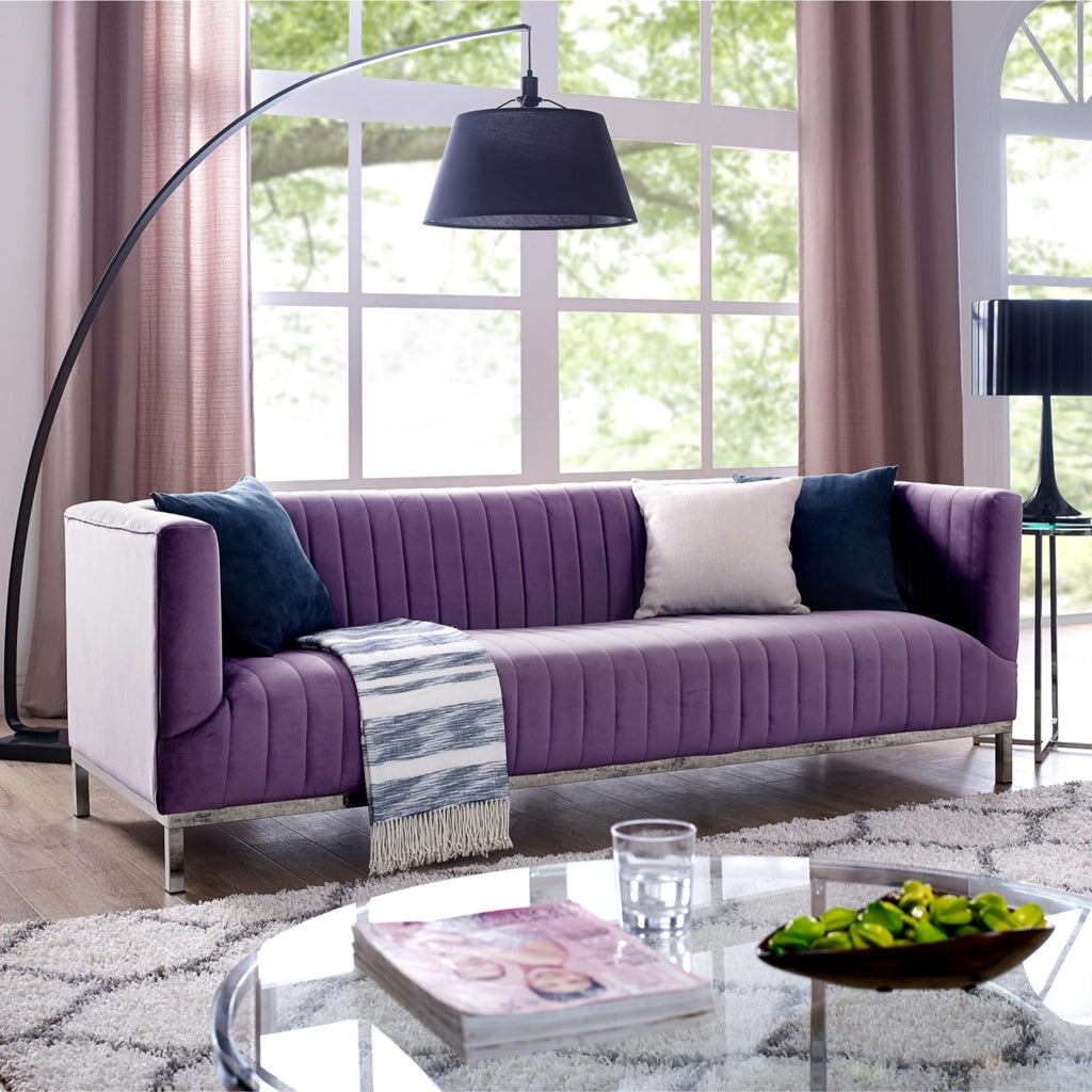 Velvet Tuxedo Sofa H3345