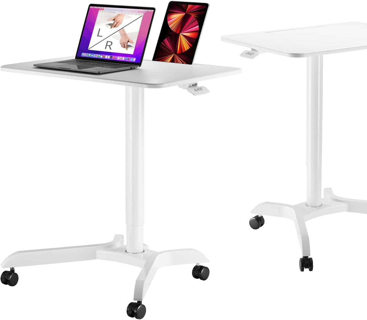 48 Standing Desk Adjustable Height Rolling Desk with Brake Casters E78022