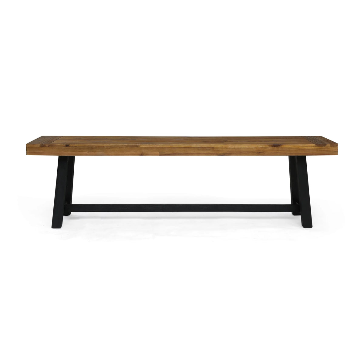 Acacia Wood Outdoor Bench Set of 2 N802
