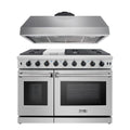 48 in. Gas Range and Range Hood I98229