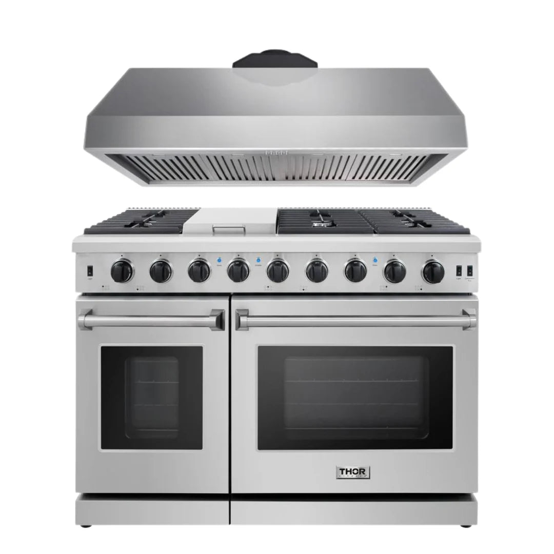 48 in. Gas Range and Range Hood I98229