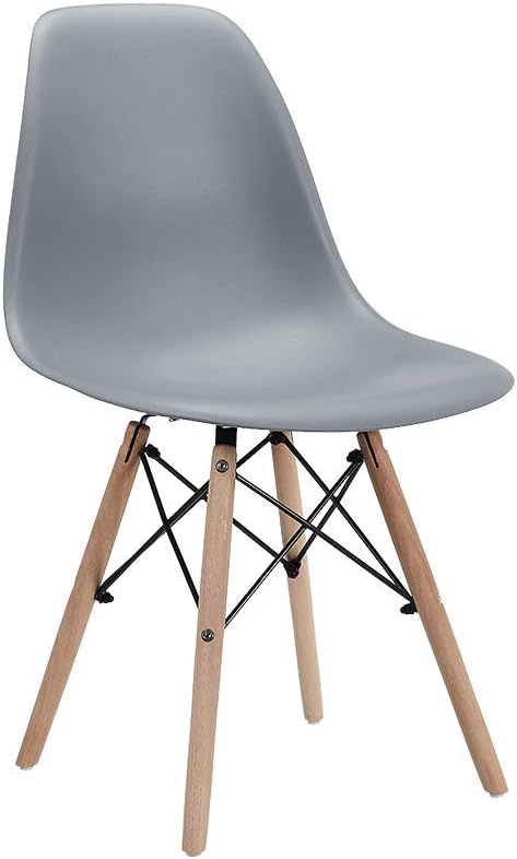 Beige Plastic Dining Chairs Set of 4 U3203
