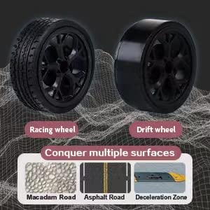 2.4G 1:14 Remote Control Drift Car with 2 Rechargeable Battery LED 4WD X5937