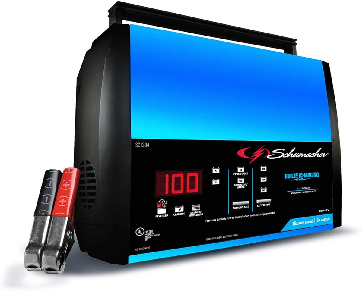 15 Amp 3 Amp 6V 12V Automatic Battery Charger Maintainer Q538970