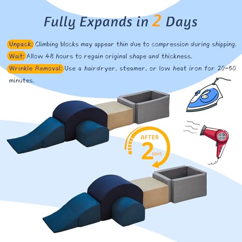 7 Pieces Soft Foam Climbing Blocks PlaySet N436077