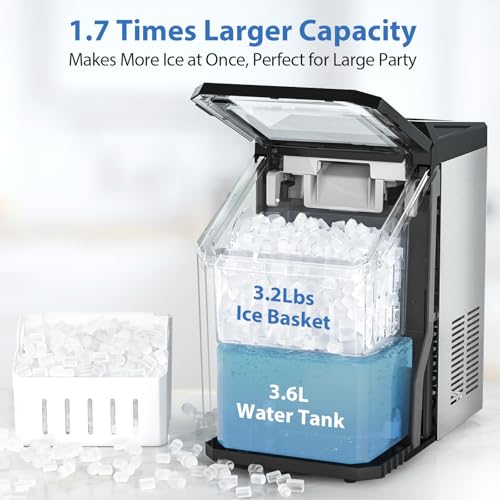 Silver Nugget Ice Maker Countertop, 55lbs/Day, Self-Cleaning G3746