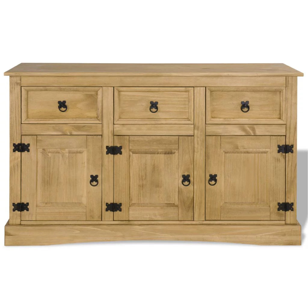 Solid Mexican Pinewood Sideboard 52"x16.9"x30.7" W945443