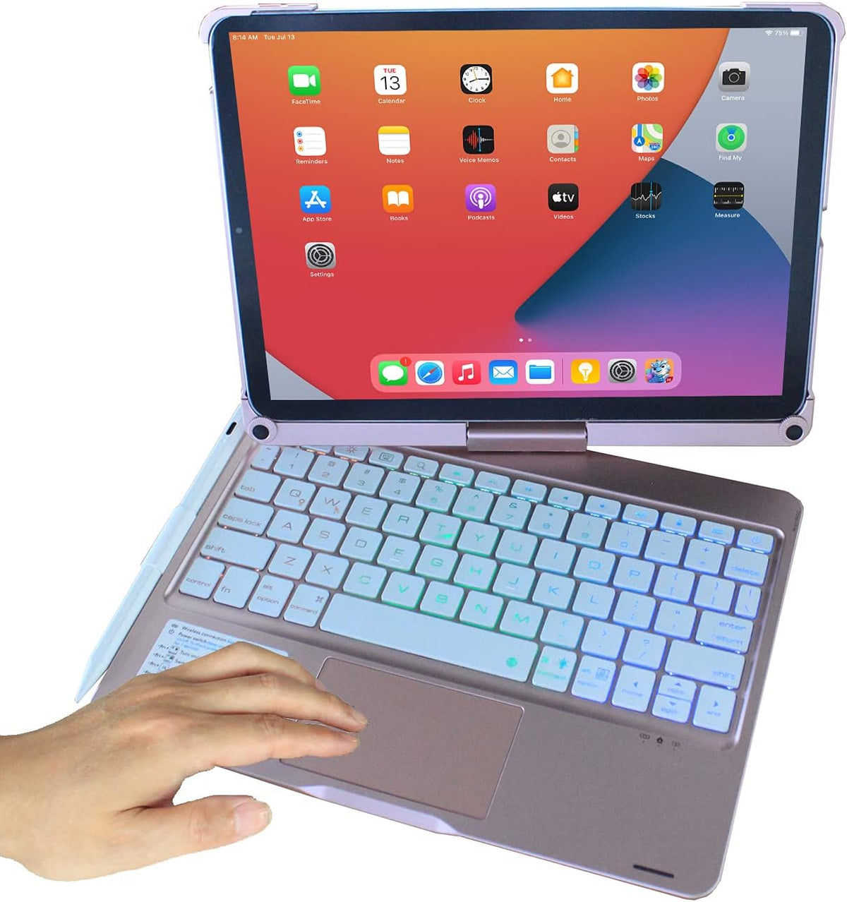 Black Touchpad Keyboard Case for iPad Air and iPad Pro K2678