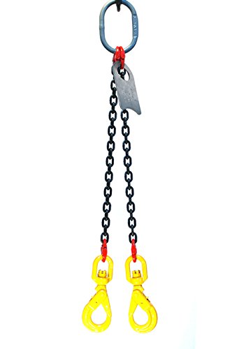 3/8" x 5' Double Leg Chain Sling with Swivel Hooks J958007