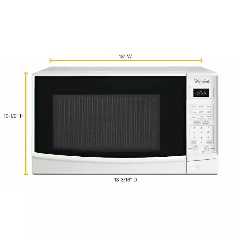0.7 cu. ft. White Countertop Microwave with Electronic Touch Controls M921