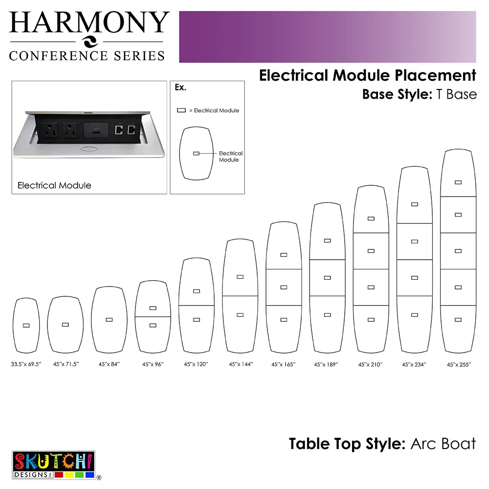 12 Person Modular Powered Conference Table L377