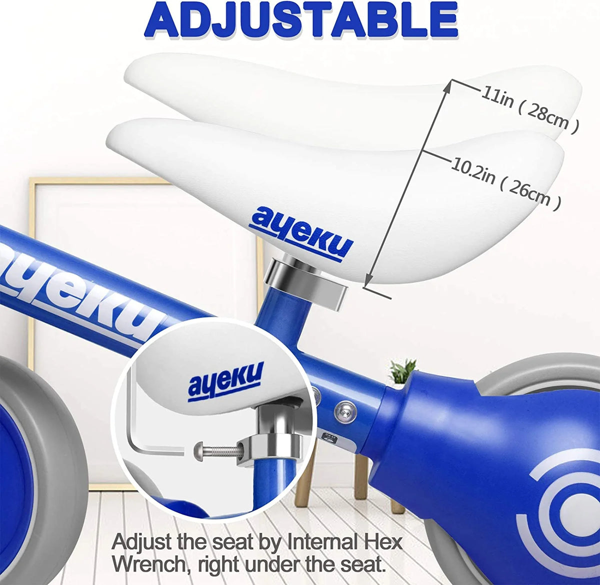 Blue 3 Wheels Baby Balance Bike B73939