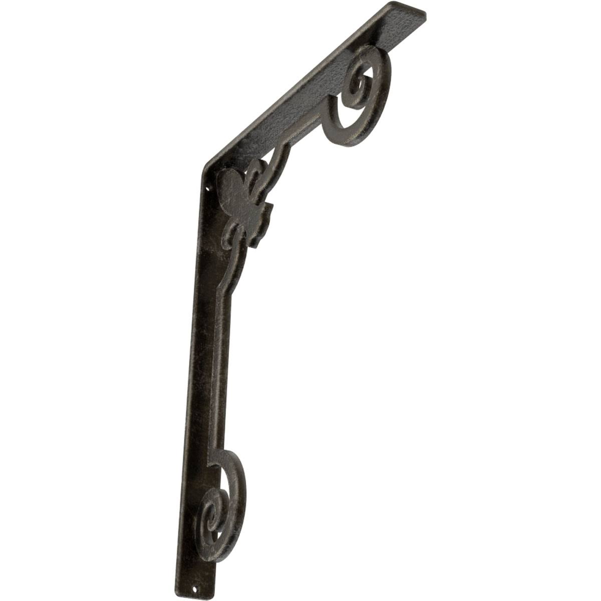 Wrought Iron Bracket Antiqued Warm Silver X404