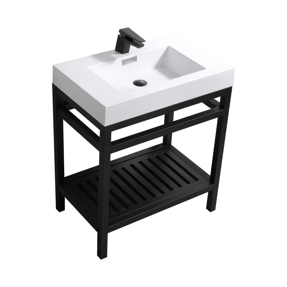 30 in. Stainless Steel Console with Acrylic Sink A5641