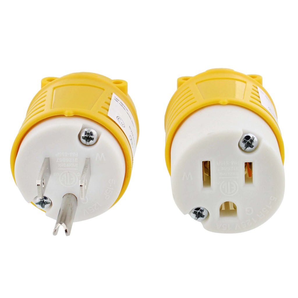 125V 15 Amp Male and Female Plug End 5pk X1083