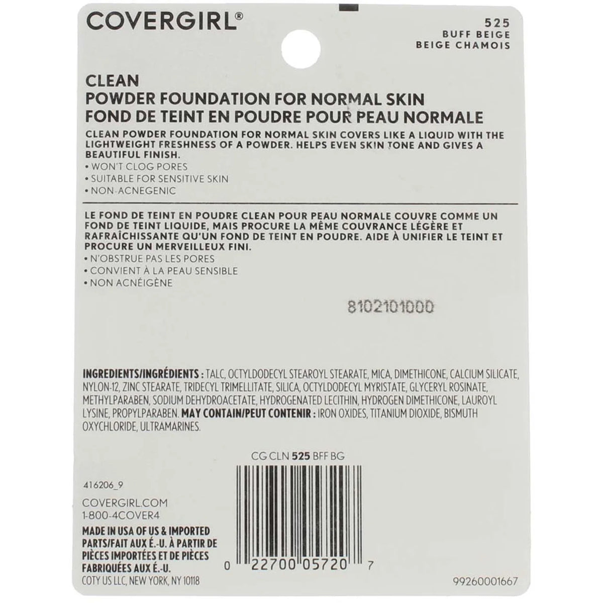Buff Beige Powder Foundation 0.41 oz Pack of 4 O534