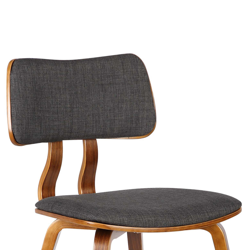 Walnut Wood and Charcoal Fabric Dining Chair M717