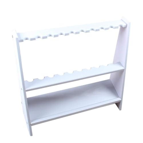 White Floor-Standing Wooden Billiard Cue Rack for 10 Cues F1708
