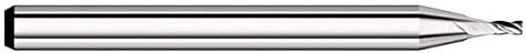 .0250 Single End Corner Radius Carbide End Mill, AlTiN Coated, 4 Flute, Pack of 2 L493517