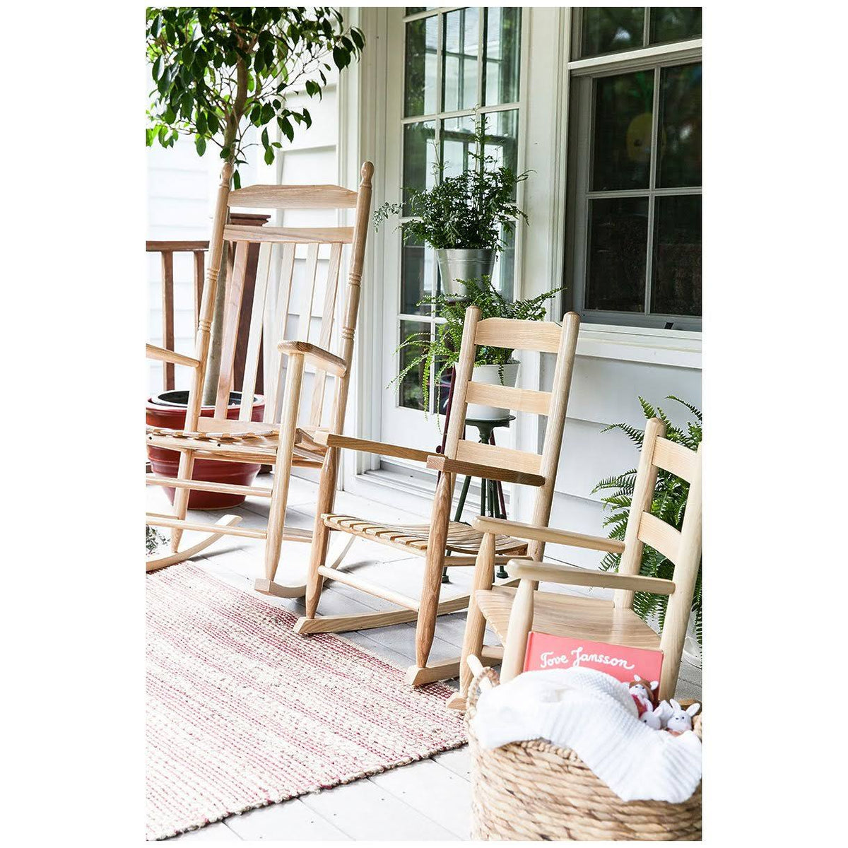Coastal Green Wood Youth Rocking Chair Q42907