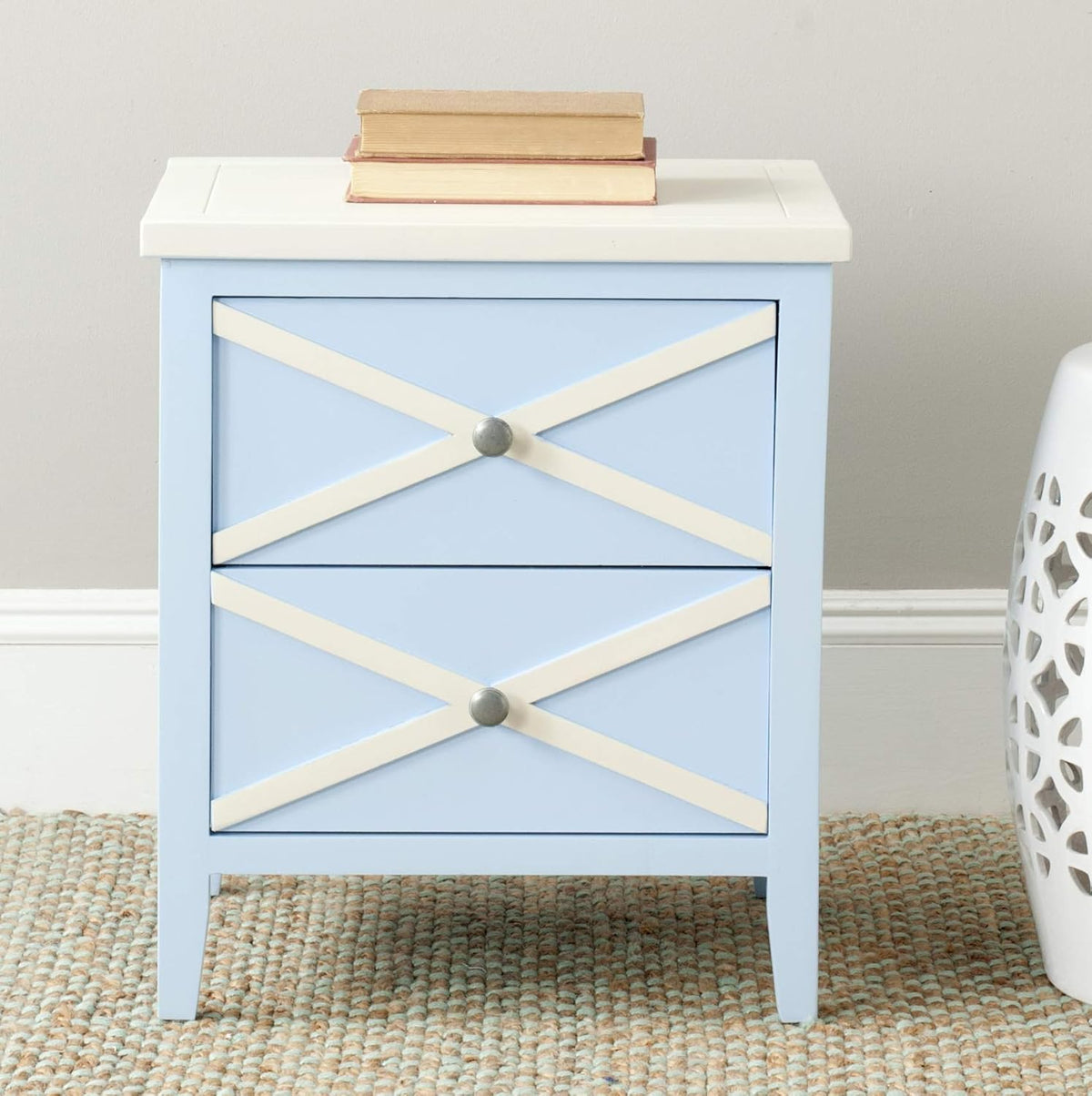 Lime Green 2-Drawer Side Table T25785