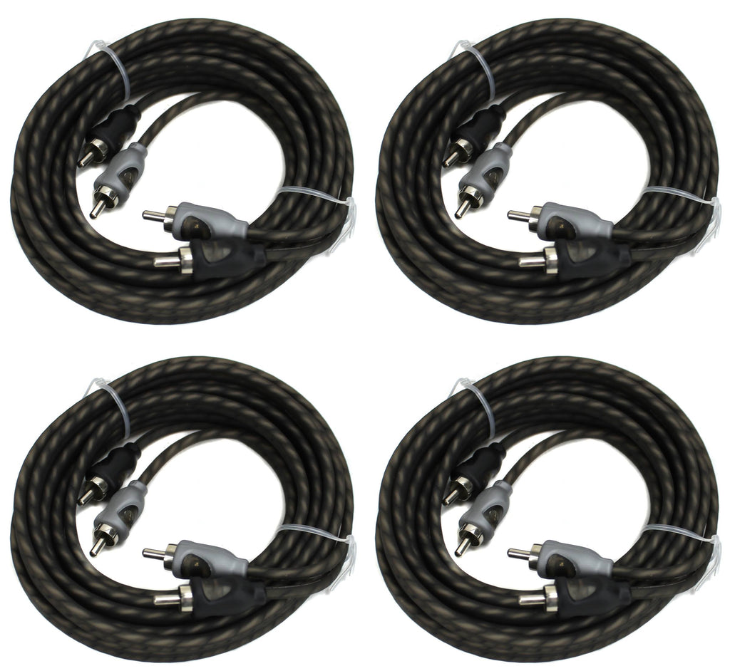 16 ft Twisted 2 CH RCA Car Audio Signal Cables U254