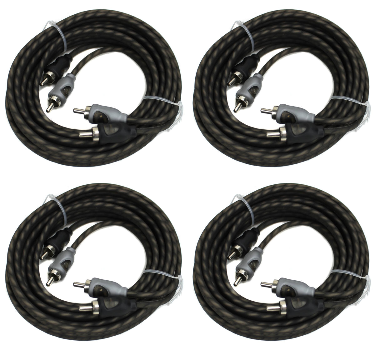16 ft Twisted 2 CH RCA Car Audio Signal Cables U254