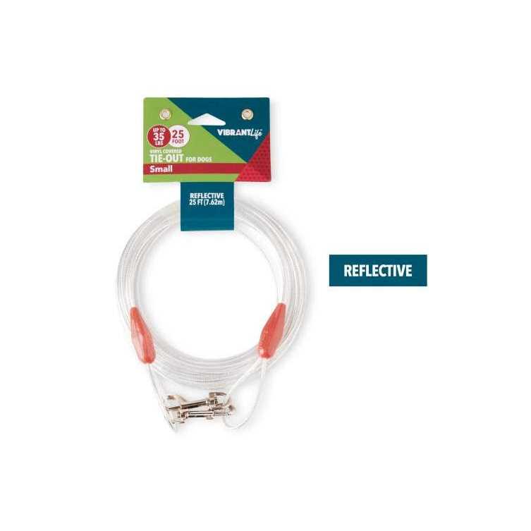 Reflective Vinyl-Covered Tie-Out for Dogs F484387
