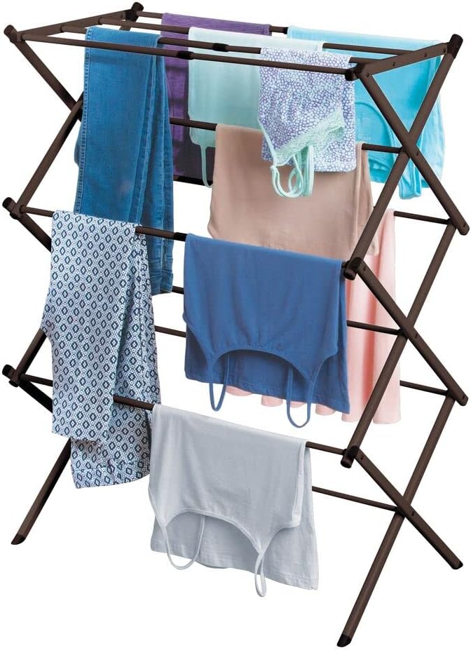Bronze Tall Foldable Laundry Drying Rack L90912