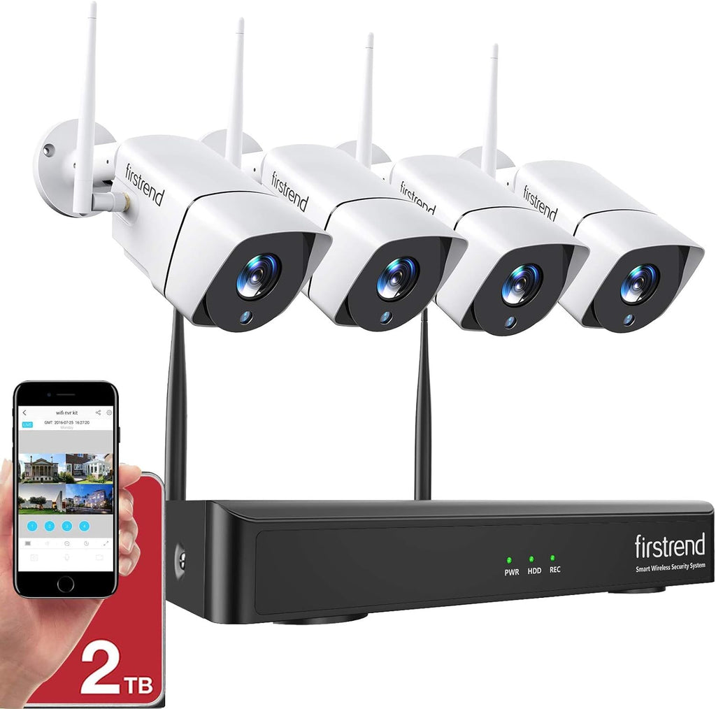 8CH 1080P Wireless Security Camera System with 4pcs IP Camera and 2TB Hard Drive R533241