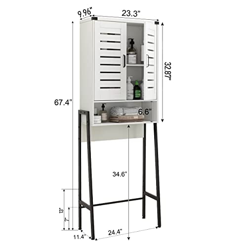 White 2-Door Over Toilet Storage Cabinet U308295