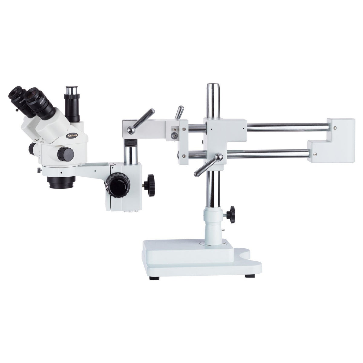 7X-45X Stereo Zoom Microscope on Dual Arm Boom Stand N853