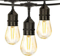2 Pack 48FT LED Outdoor String Lights with 2W Dimmable Edison Shatterproof Plastic Bulbs M87286