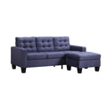 Blue Linen Sectional Sofa E568476