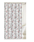Printed Canvas Shower Curtain with Roller Hooks G543