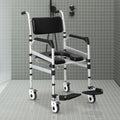 Shower Chair with Wheels, Height Adjustable Z83256