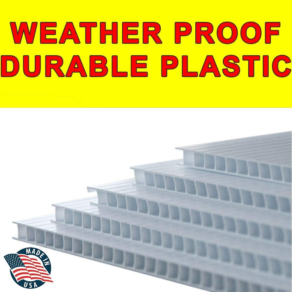 100 Pack 18 x 24" Two-Colors One Sided Yard Signs with 15" Tall Heavy Duty H-Stakes D477