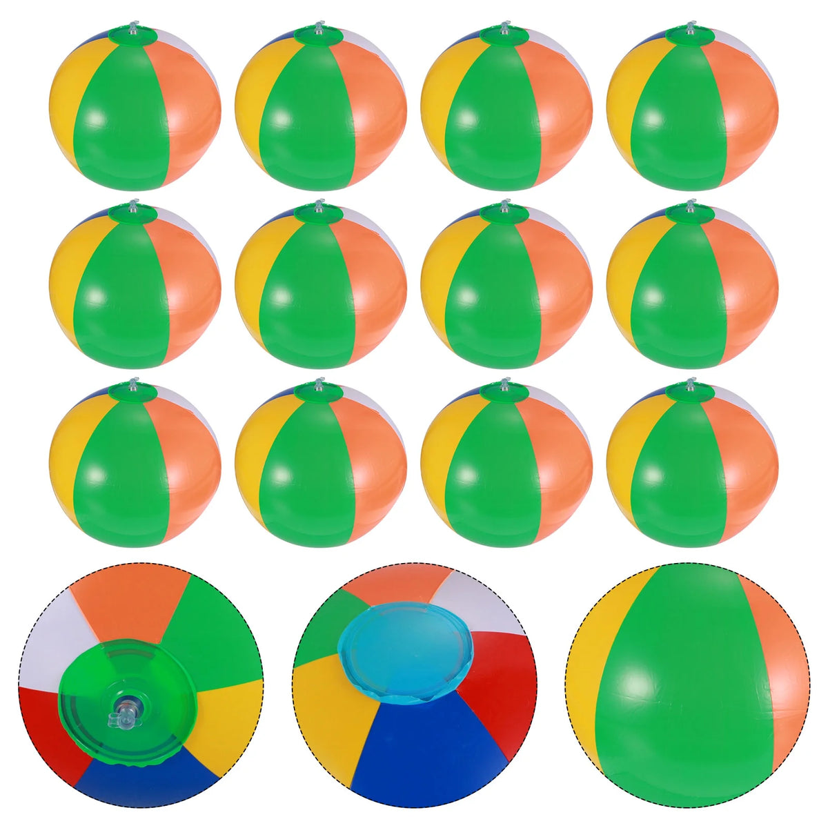 12 Pcs Inflatable Beach Balls Pool Toys G99809