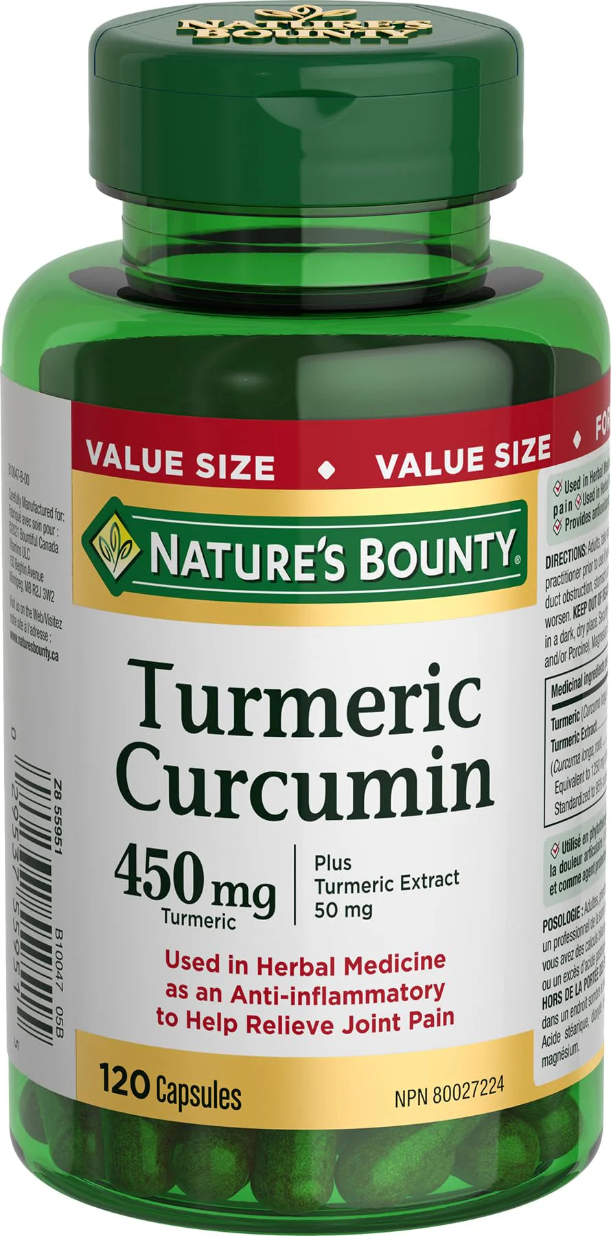Turmeric Curcumin 450 mg 120 Capsules Z1798