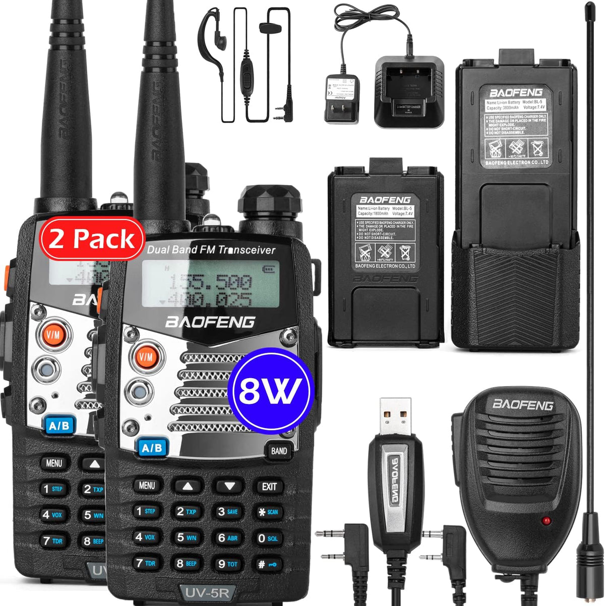 Dual-Band Handheld Walkie Talkies 2 Pack F6574