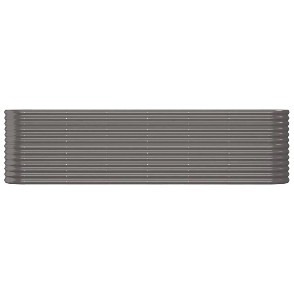 Raised Garden Bed Powder-coated Steel Gray M2160