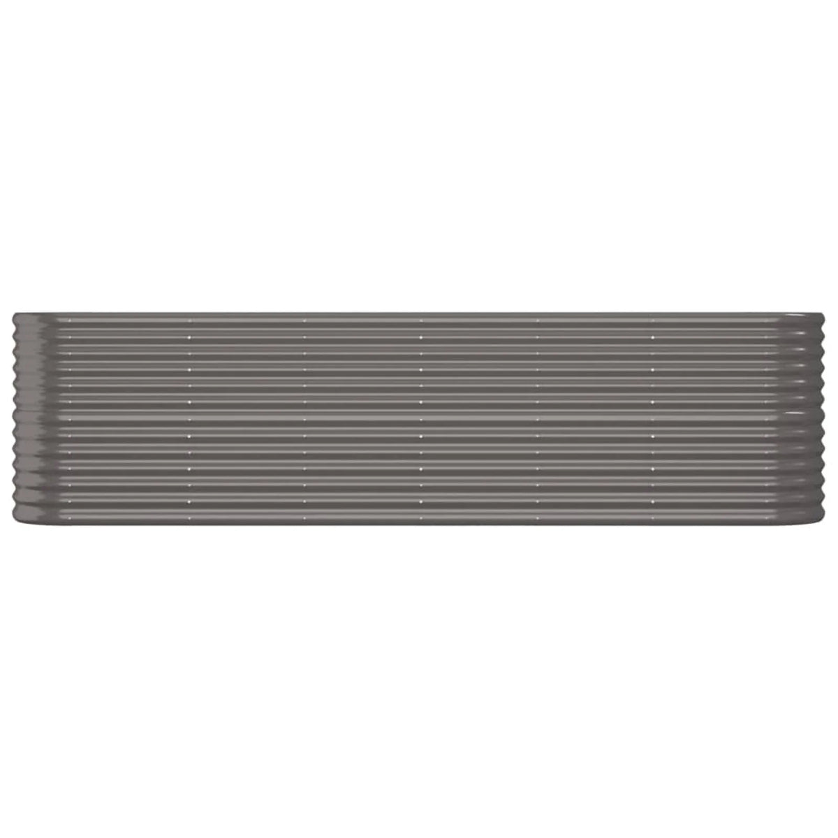 Raised Garden Bed Powder-coated Steel Gray M2160