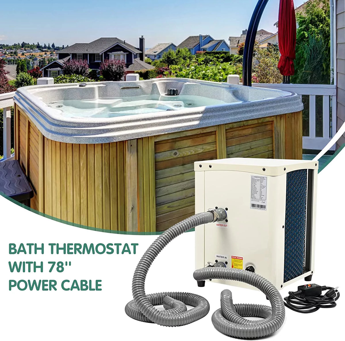 Electric Pool Heater 14300 BTU/hr X8078